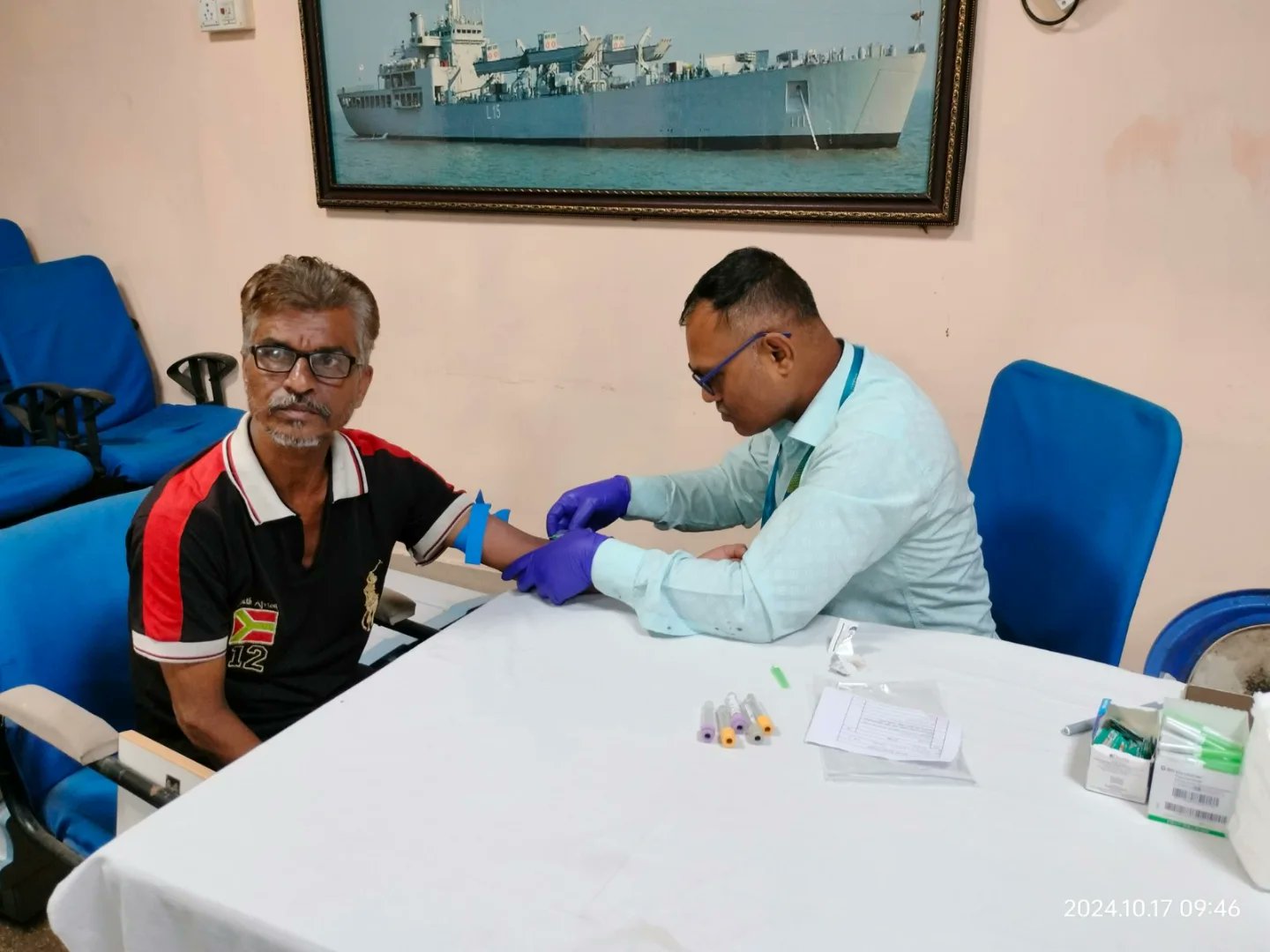 GRSE organised preventive health check-up camp for Safai Mitras under Safai Mitra Suraksha Shivir, at FOJ Unit on 24 Oct 24 - Thumbnail (Click to open image in new tab) GRSE organised preventive health check-up camp for Safai Mitras under Safai Mitra Suraksha Shivir, at FOJ Unit on 24 Oct 24 - Thumbnail