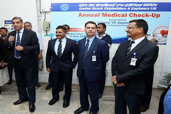 Image 1 - Rear Admiral VK Saxena, IN (Retd), GRSE inaugurates Annual Medical Check-Up