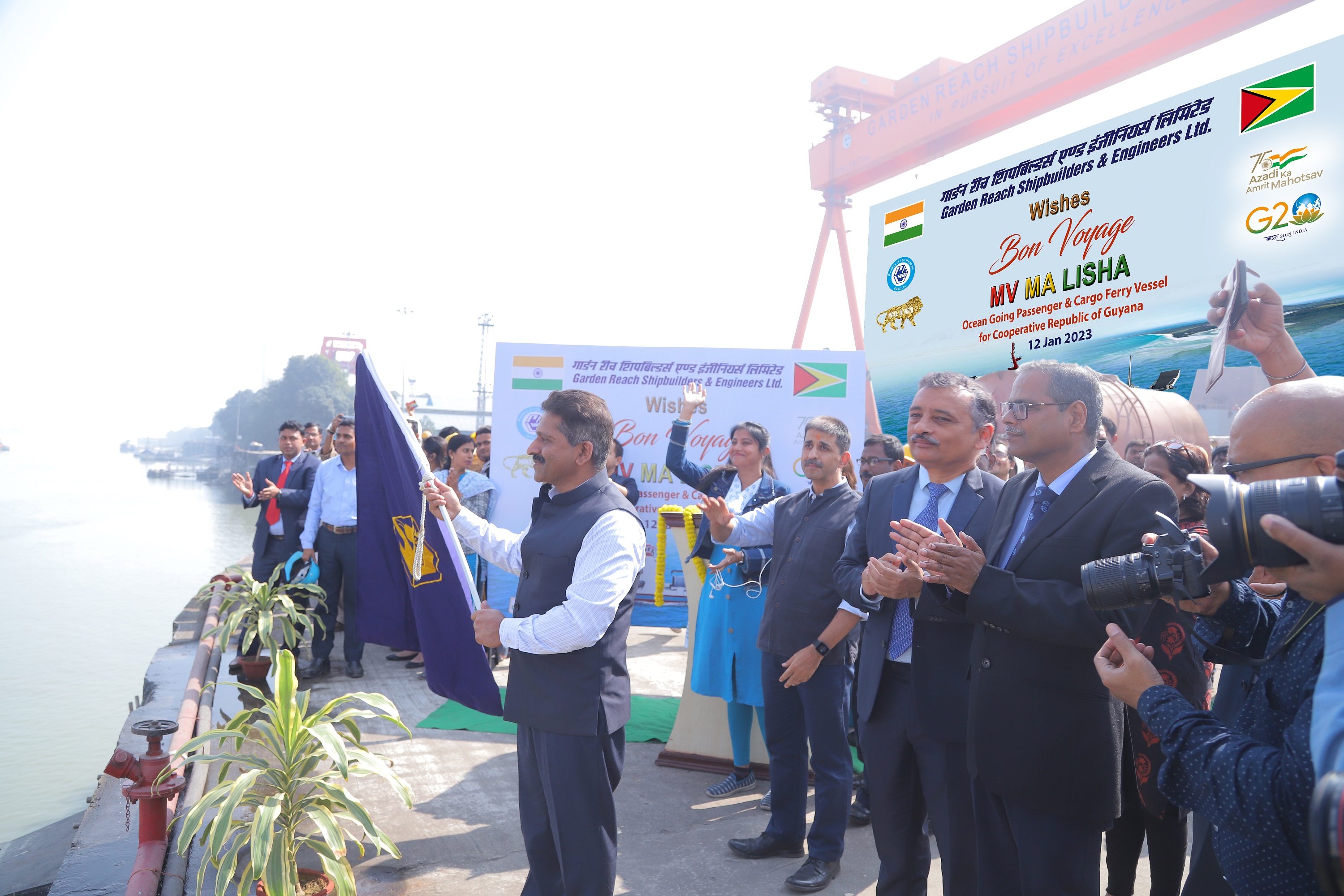 Ocean Going Passenger & Cargo Ferry MV MA Lisha flagged off by CMD