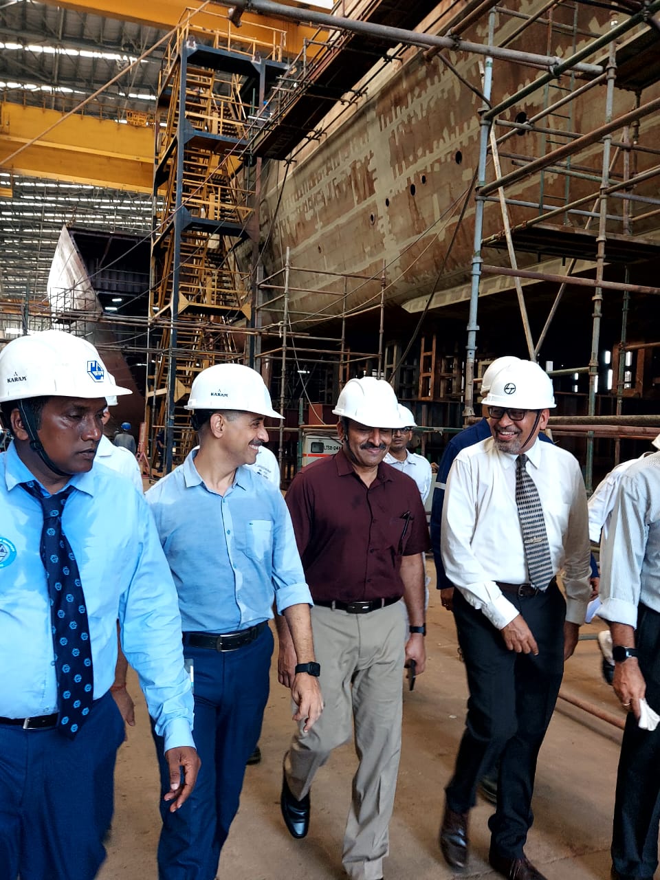 Visit of CMD GRSE to PMT at L&T Shipbuilding, Kattupalli on 05 Oct 23