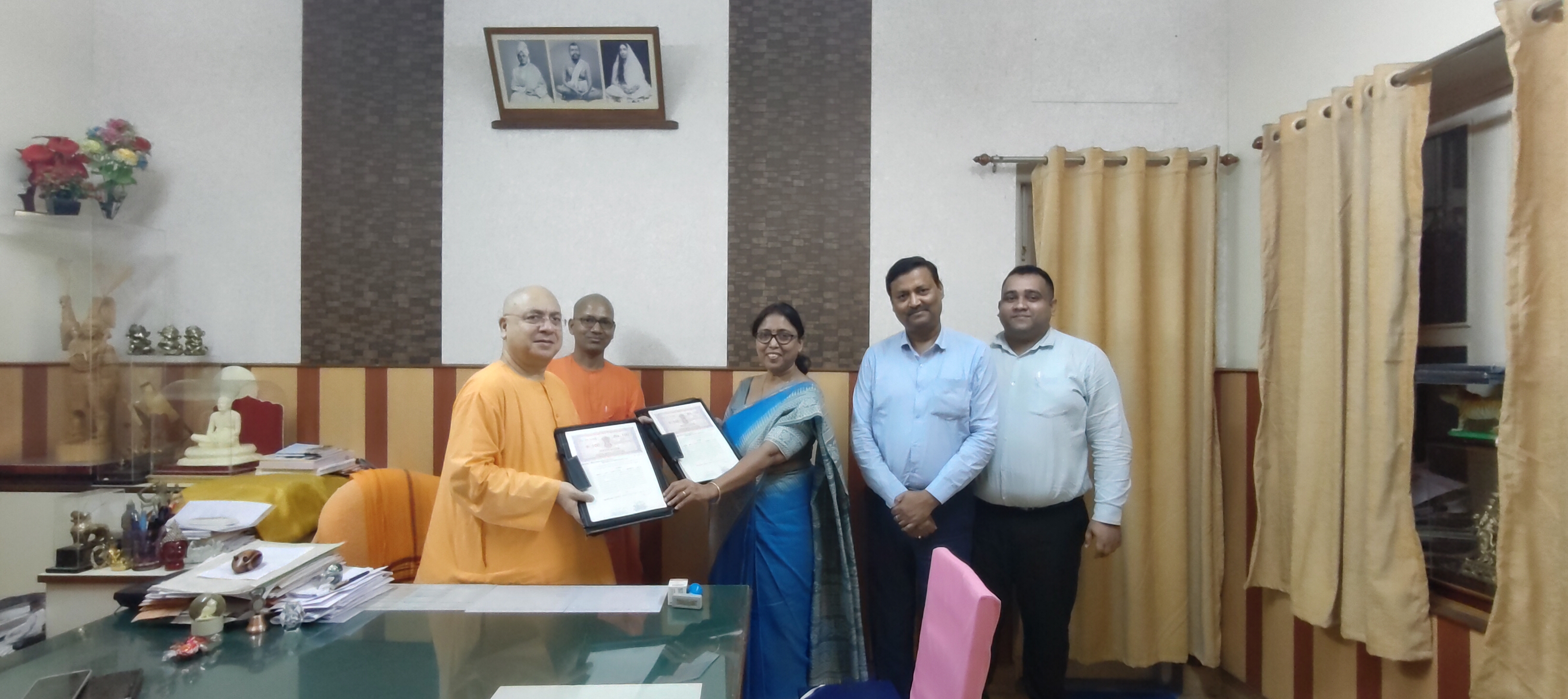 MOU with Ramakrishna Mission, Belur Math to support 09 GAP Units for Holistic Development of Underpriviledged Children for FY 2024-25 on 15 Mar 24