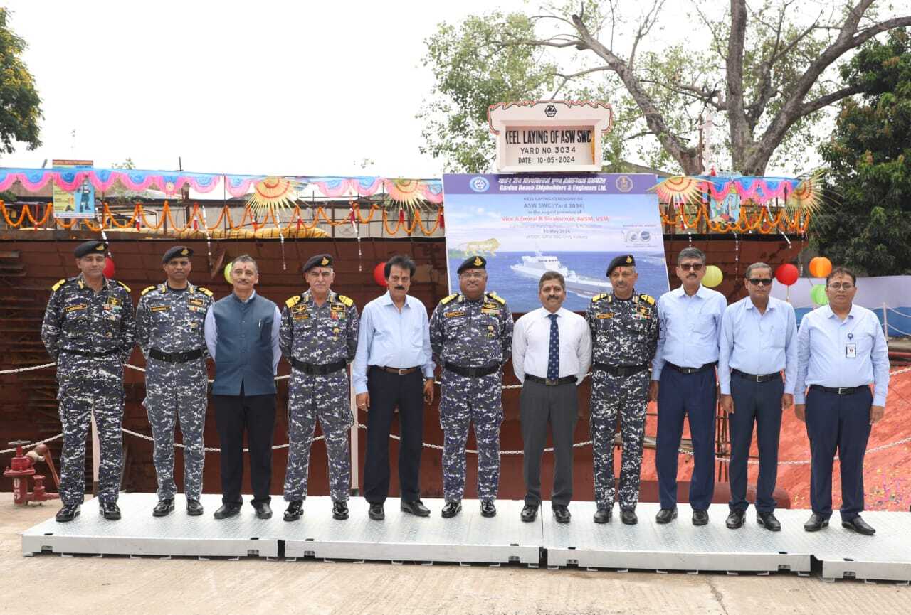 Keel Laying of Yard 3034 : Last in the series of 08 ASWSWCs  on 10 May 24 - Thumbnail