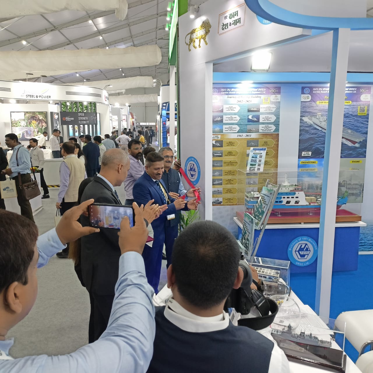 Inauguartion of GRSE Exhibit by cmd, GRSE at the 3rd edition of Global Maritime India Summit 2023, MUMBAI on 17 Oct 23 - Thumbnail
