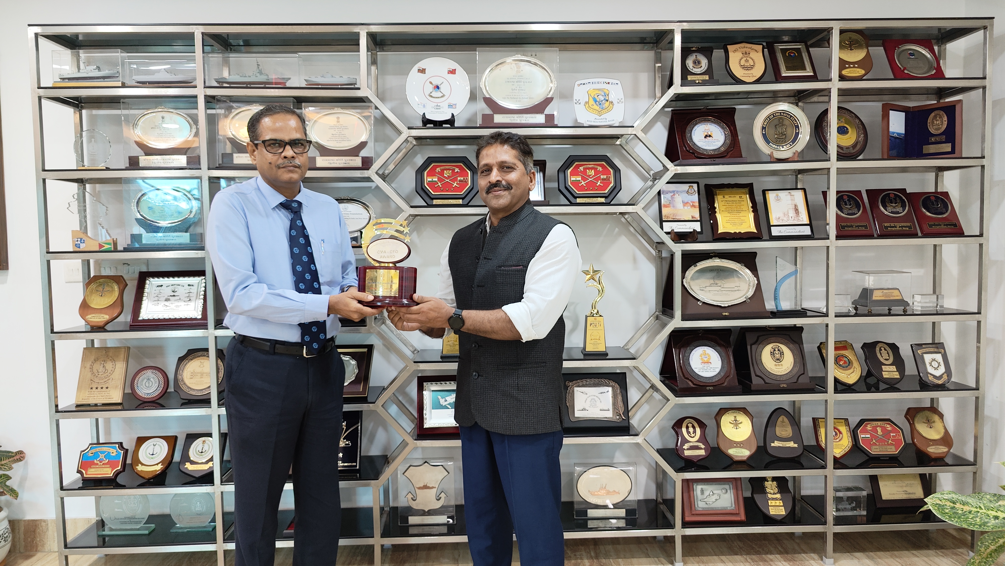 Shri R.K. Dash, Director (Finance), GRSE honored with Best CFO Award at 7TH CMA CFO Awards - 2022 on 13 Jul 23 - Thumbnail