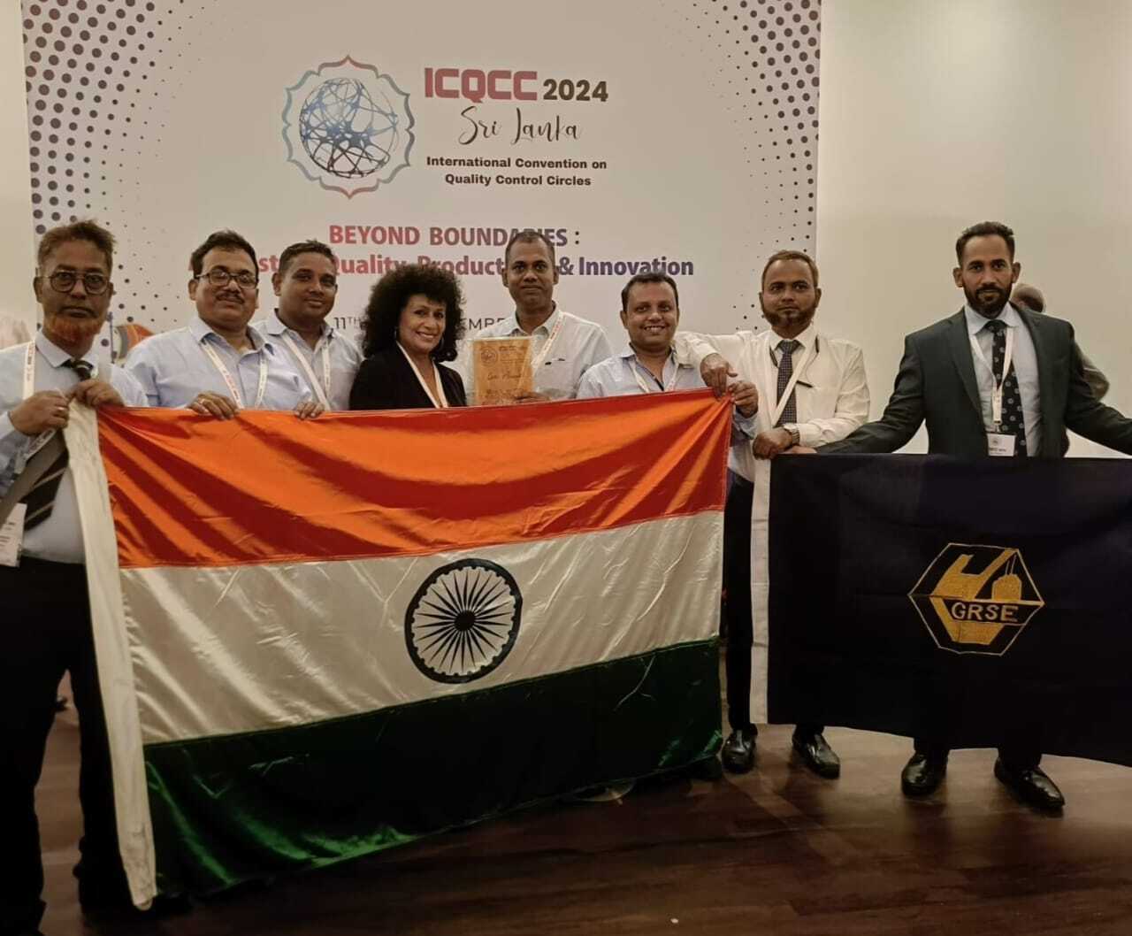 Team GRSE was Awarded Gold at ICQCC 2024, Colombo, Sri Lanka on 11-13 Nov 24 - Thumbnail