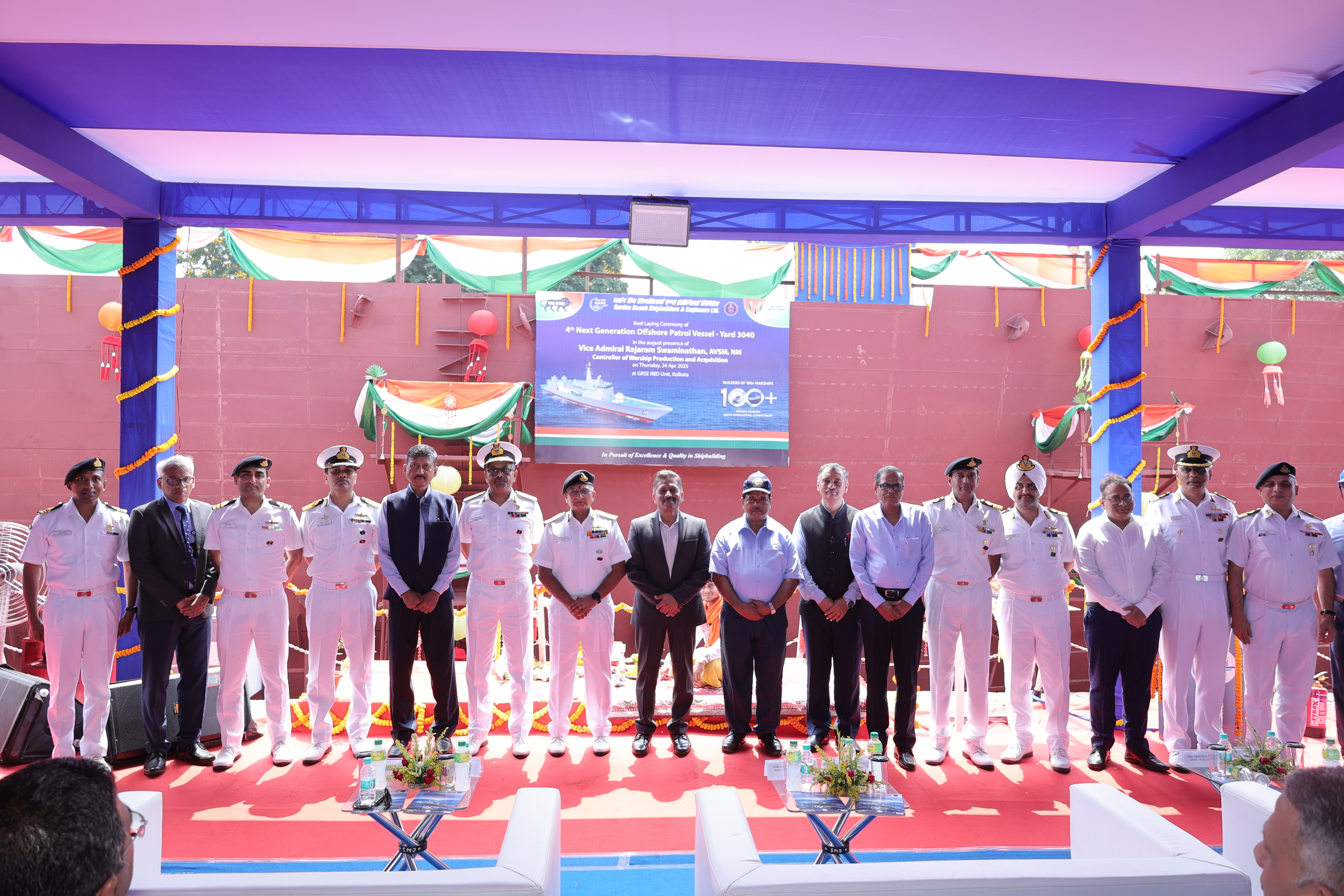 CONTINUING SHIPBUILDING MOMENTUM, GRSE LAYS KEEL FOR 4TH NGOPV ON 24 APR 25 - Thumbnail