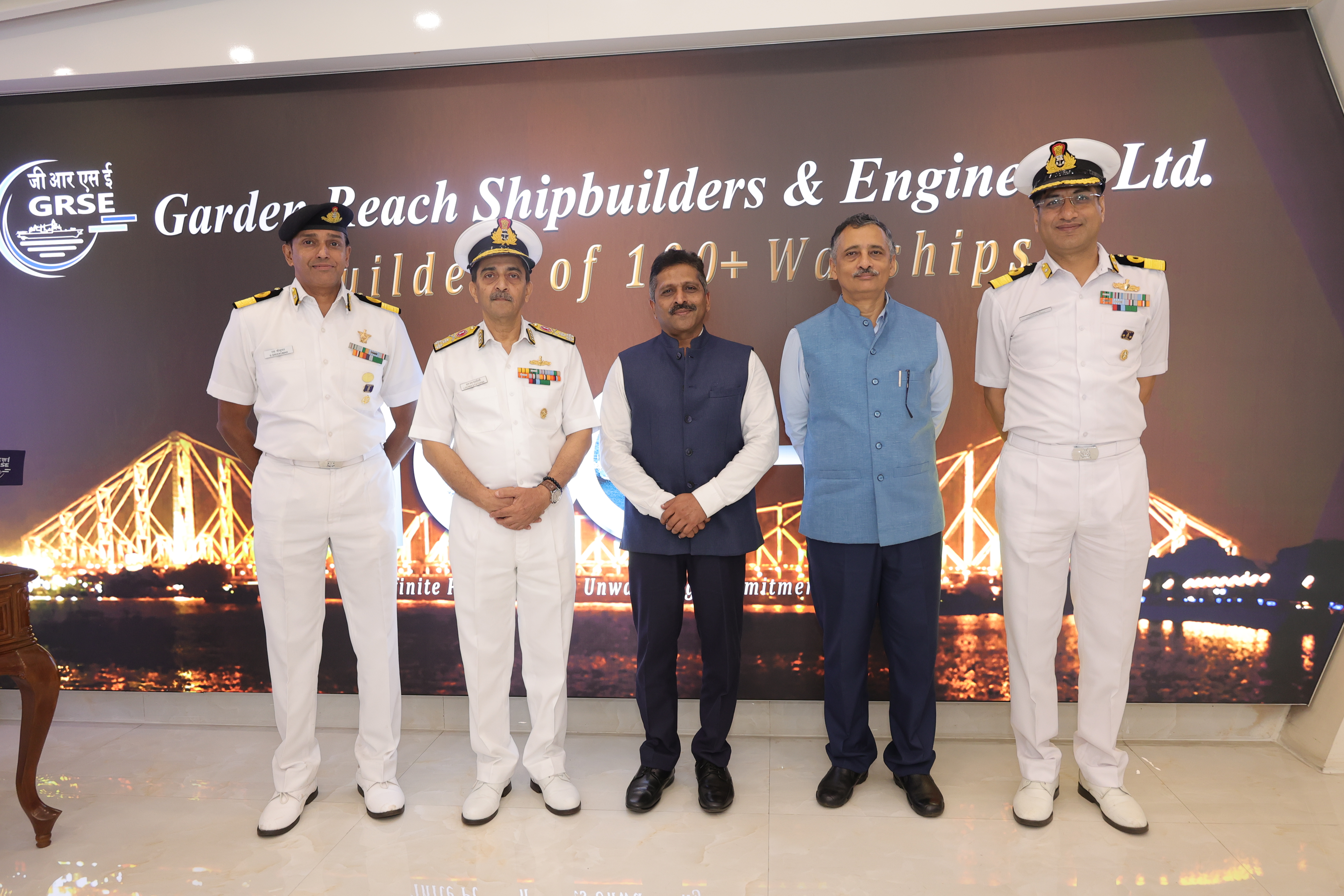 VADM LOCHAN SINGH PATHANIA, AVSM, CHIEF HYDROGRAPHER TO GOVT. OF INDIA VISITS GRSE ON 15 JUL 25 - Thumbnail