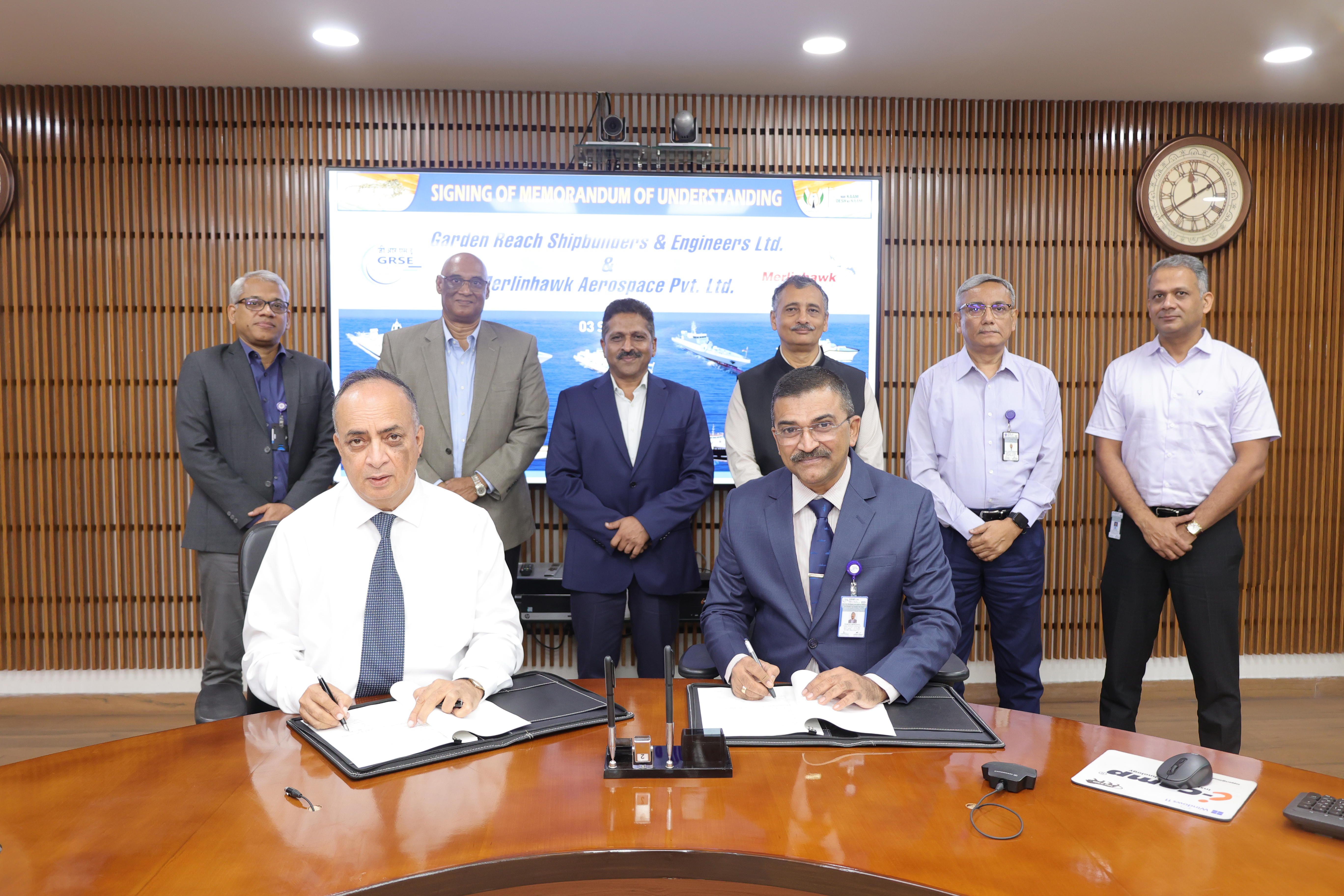 GRSE SIGNS TEAMING AGREEMENT WITH MERLINHAWK AEROSPACE PVT. LTD. - Thumbnail