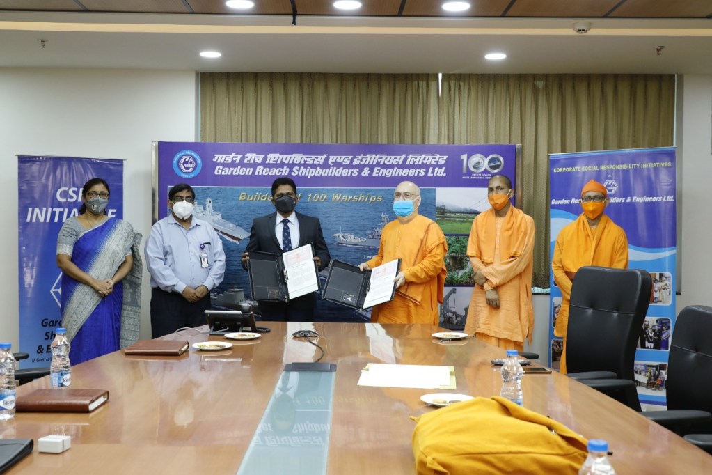Image 1 - GRSE Signs MoU with Ramkrishna Mission, Belur Math