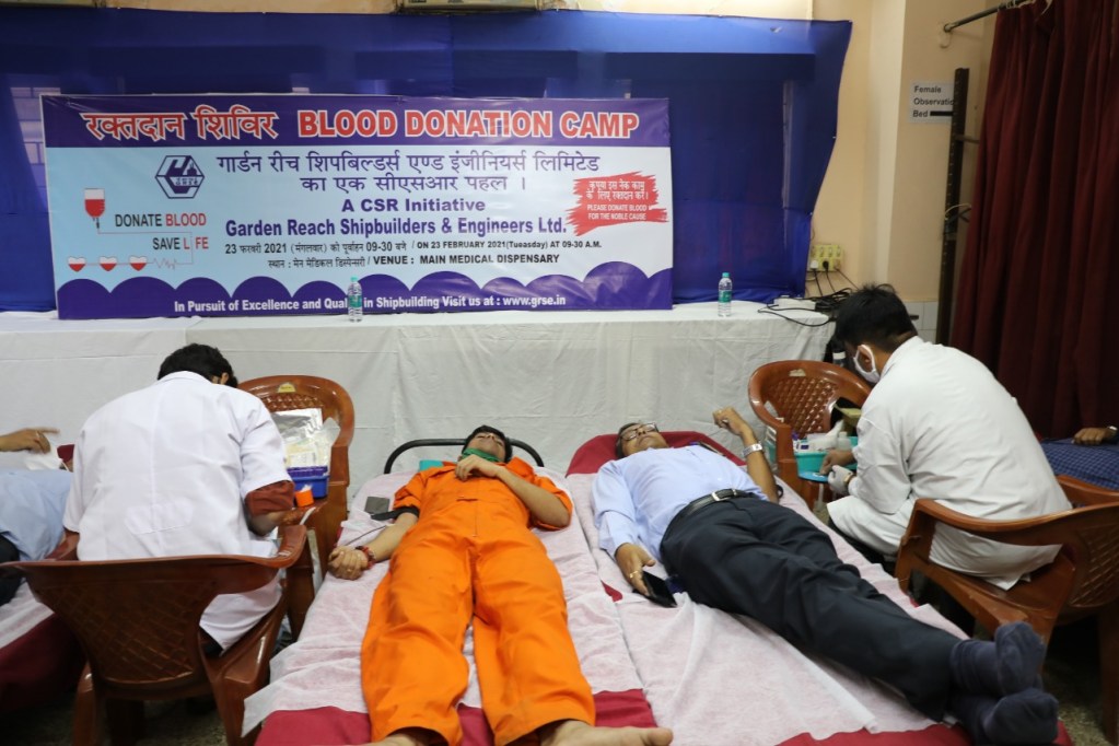 Image 3 - GRSE organized Blood Donation Camp at the Main Unit