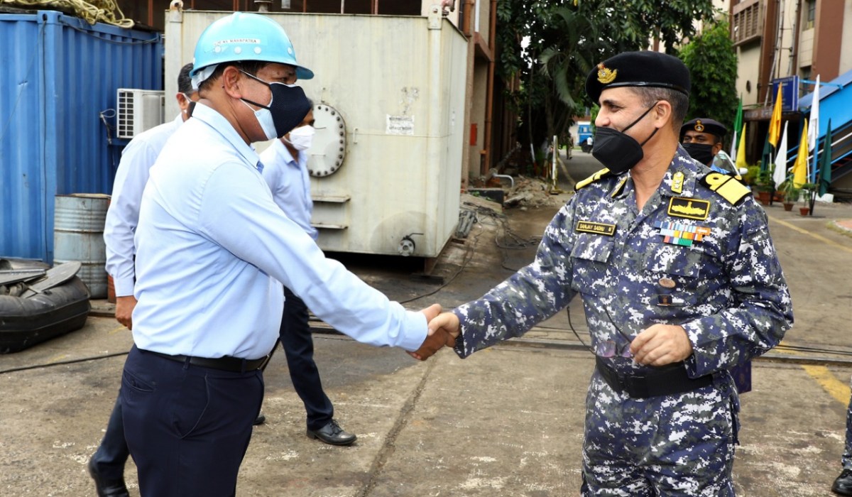 R Adm Sanjay Sadhu, NM ,CSO (Tech), HQENC Visited GRSE On 03 Sep 21