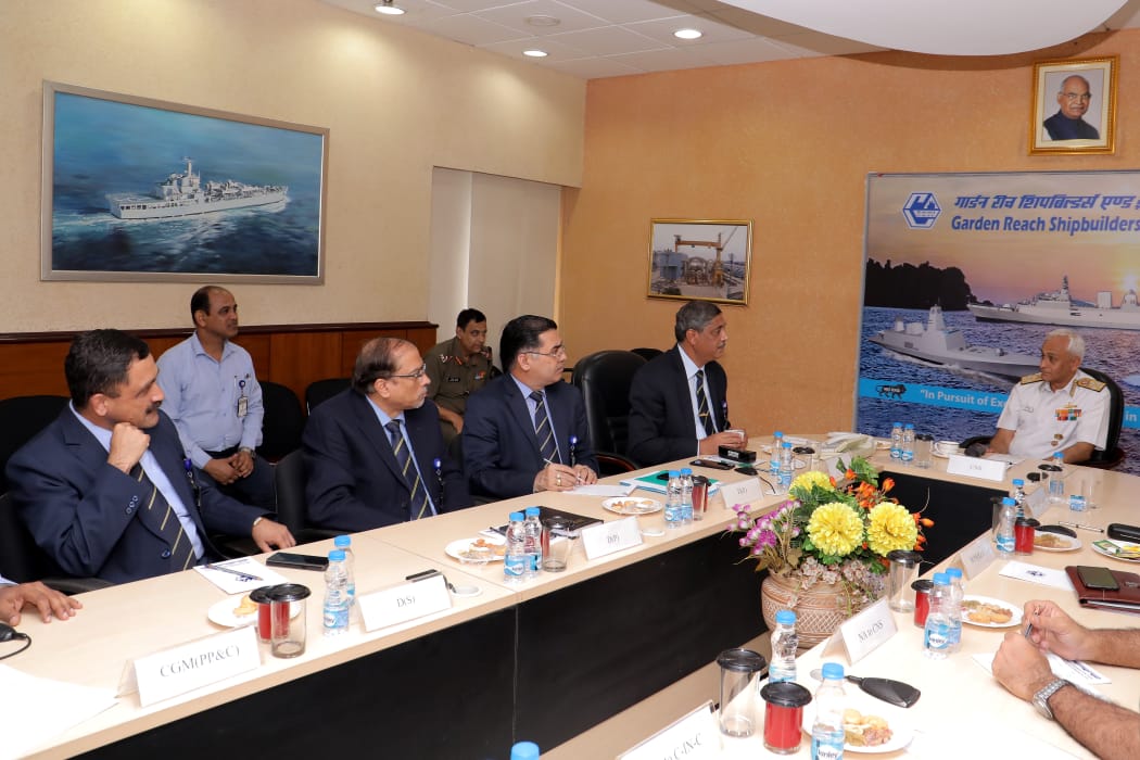 Admiral Sunil Lanba, PVSM, AVSM, ADC, Chief of Naval Staff visits GRSE on 14 May 19