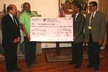 Handing Over of Dividend Cheque 2013-14.