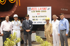 Keel Laying of LCU, Yard 2093