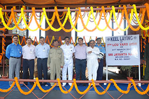 Keel Laying of LCU, Yard 2098