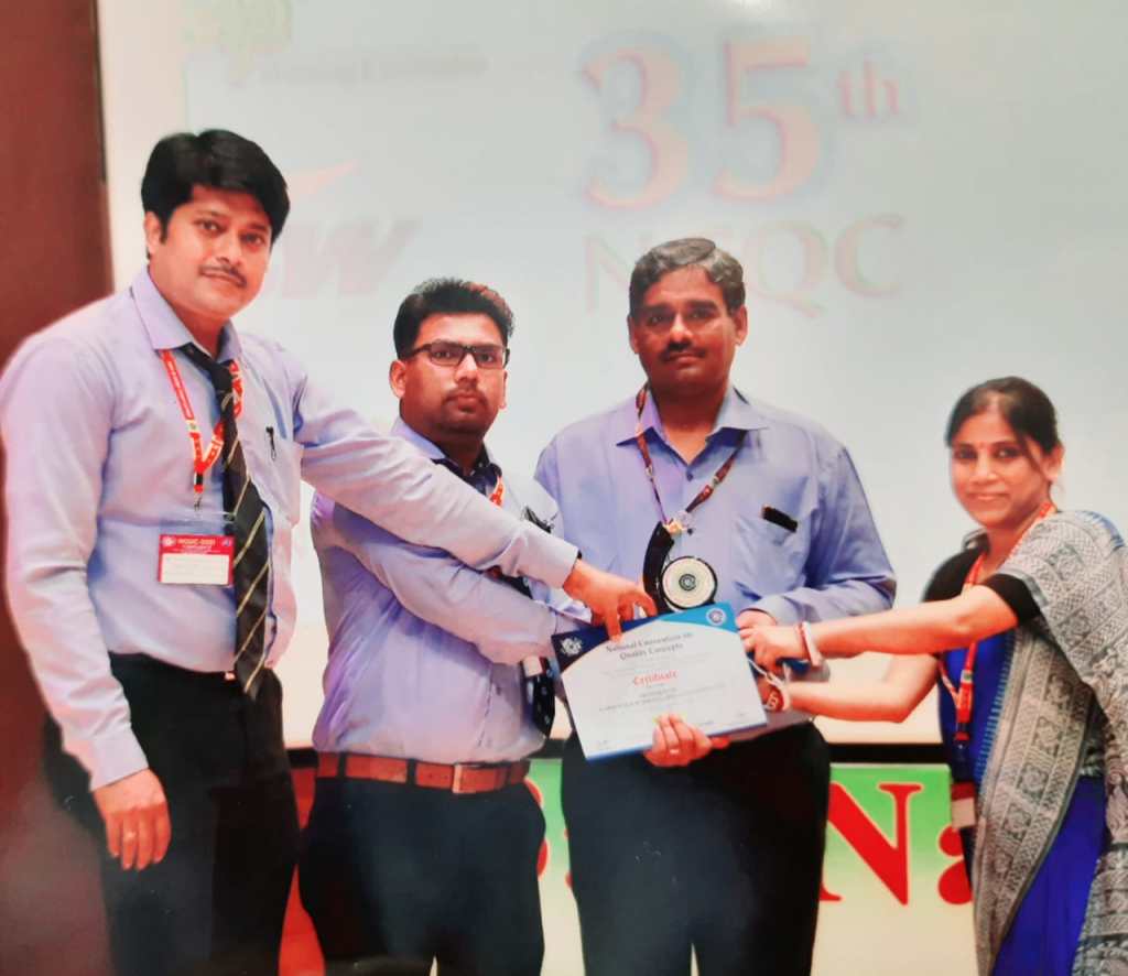 GRSE won an Excellence Award at the NCQC National Convention on Quality Concepts 2021 on 07 Jan 22 GRSE won an Excellence Award at the NCQC National Convention on Quality Concepts 2021 on 07 Jan 22
