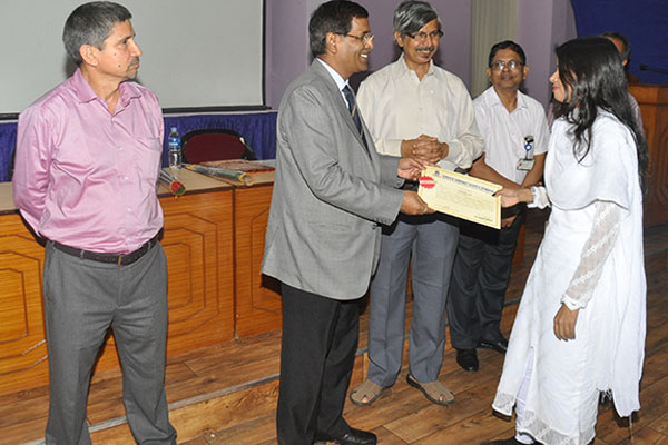 Image 3 - Conferring Certificates to Vocational Training Students undergoing training at IIEST, Shibpur, facilitated by GRSE under a Tripartite MoU between GRSE, IIEST & Kolkata Police