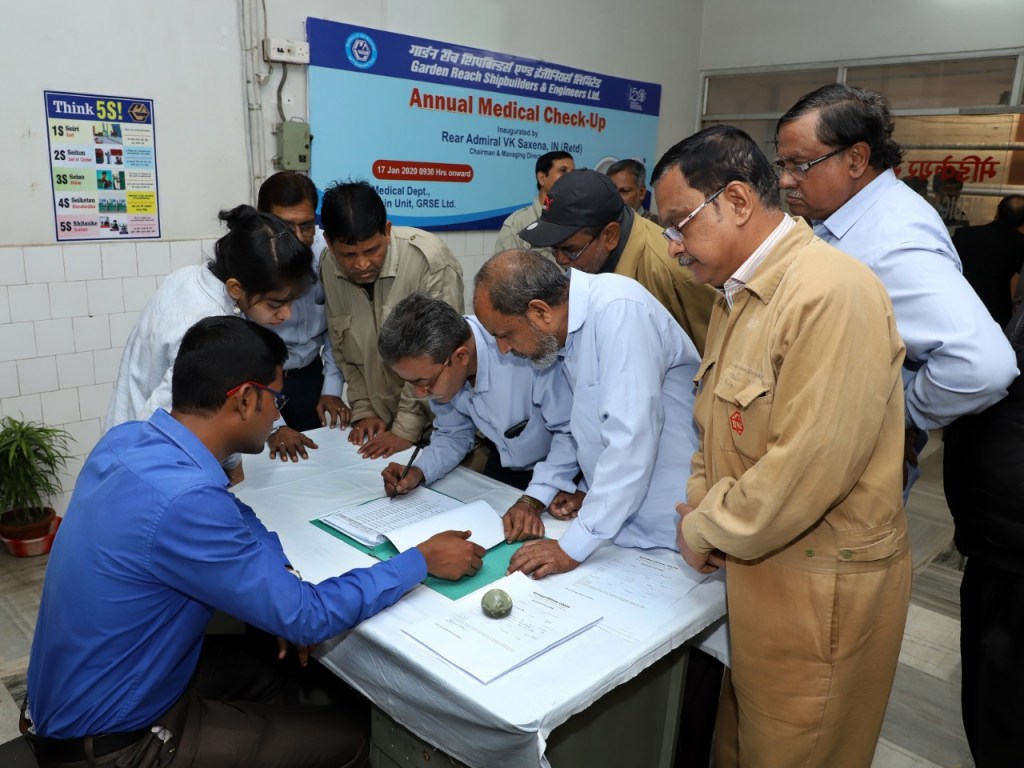 Image 3 - Rear Admiral VK Saxena, IN (Retd), GRSE inaugurates Annual Medical Check-Up