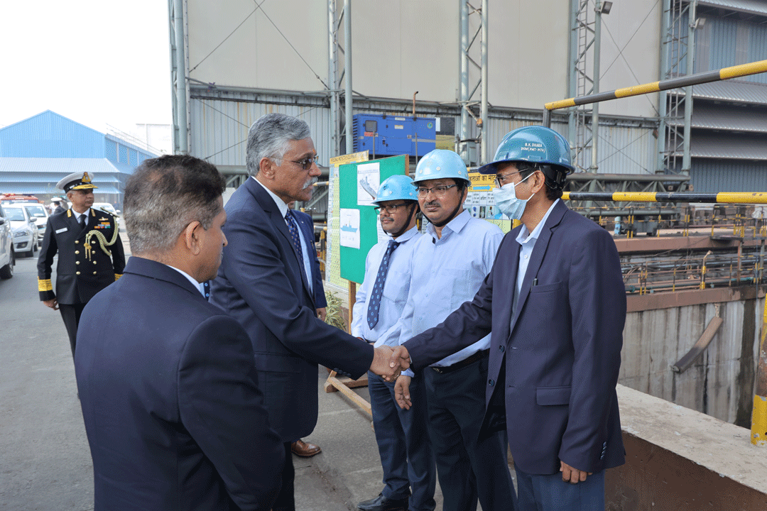 Visit of Defence Secretary to GRSE Main Works Unit on 31 Dec 22