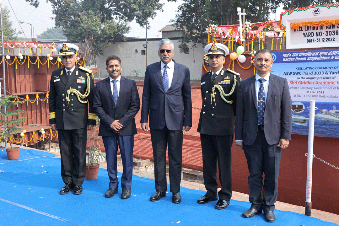Visit of Defence Secretary to GRSE Bhavan & 61 Park Unit on 31 Dec 22