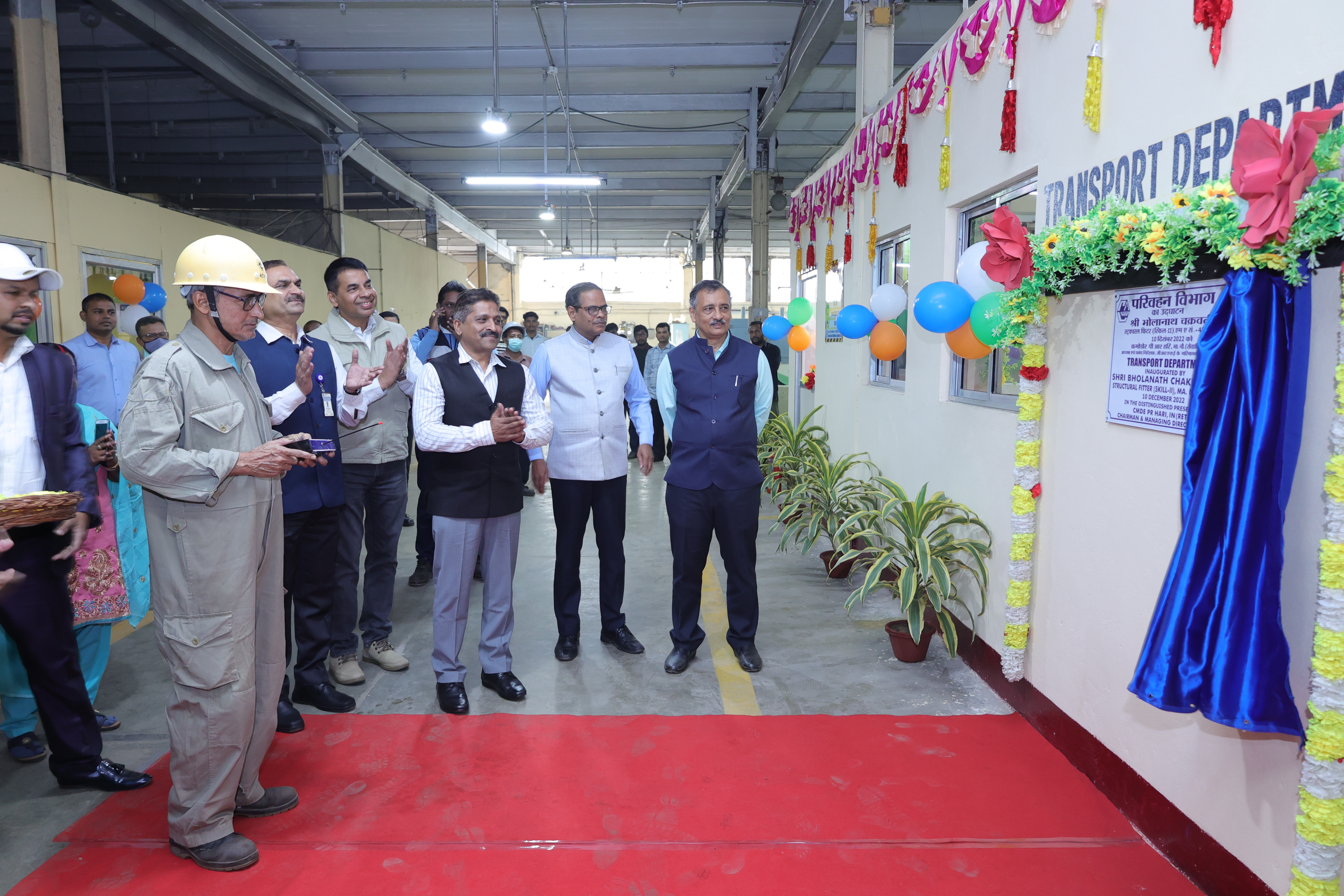 Inauguration of Transport Department at Main Works Unit on 10 Dec 22