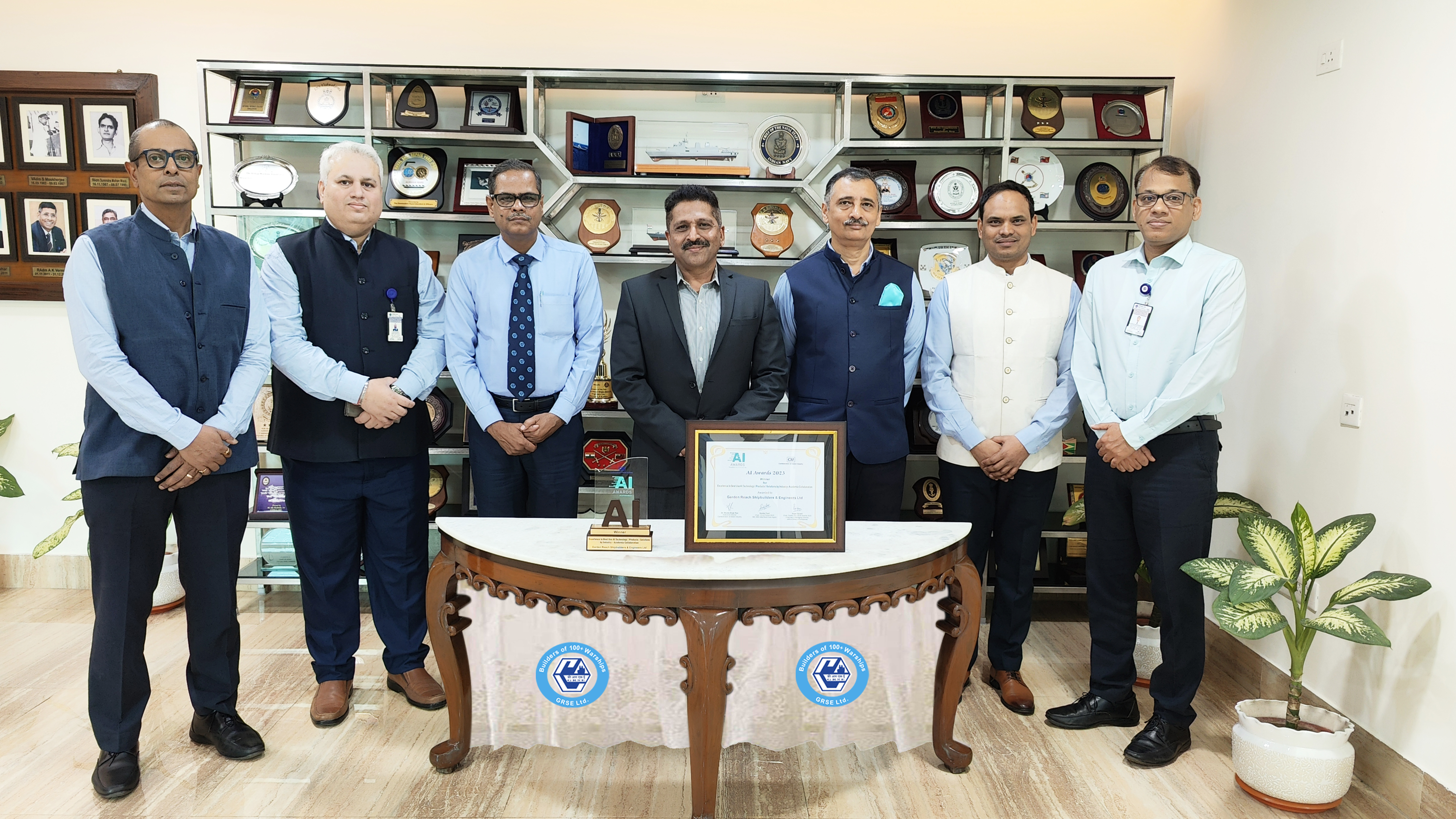 GRSE achieved historic milestone as first PSU to win CII-AI Award 2023 on 26 Feb 24