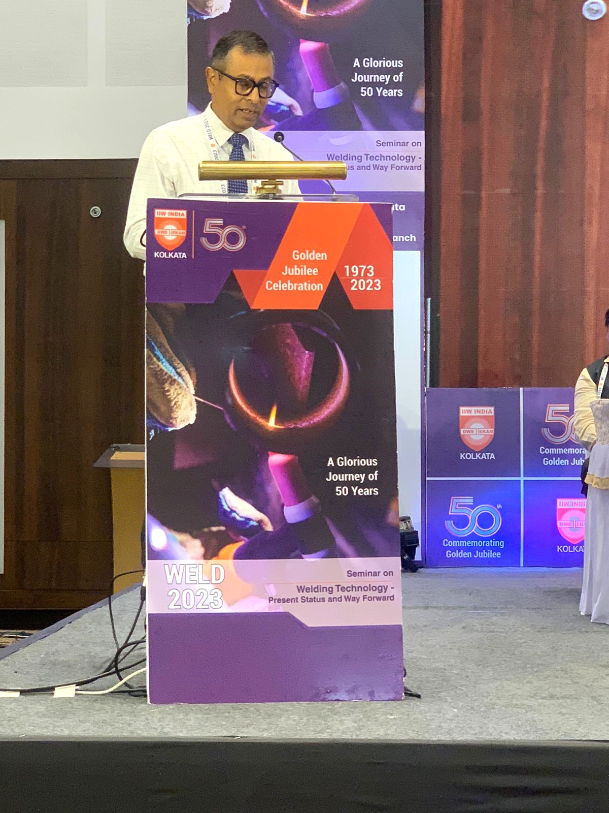 Image 2 - Inaugural Address by Cdr B Sengupta IN (Retd.),CGM(MW) at Golden Jubilee Seminar of Indian Institute of Welding, Biswa Bangla Convention Centre on 11 Mar 23
