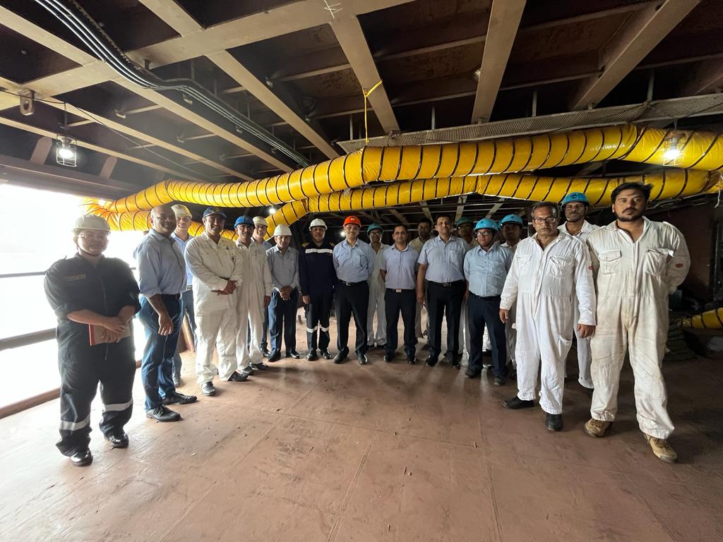 Image 1 - Inauguration of DG (STBD) in FWD DA Room of P17A Project (Yard 3022) on 16 Mar 23