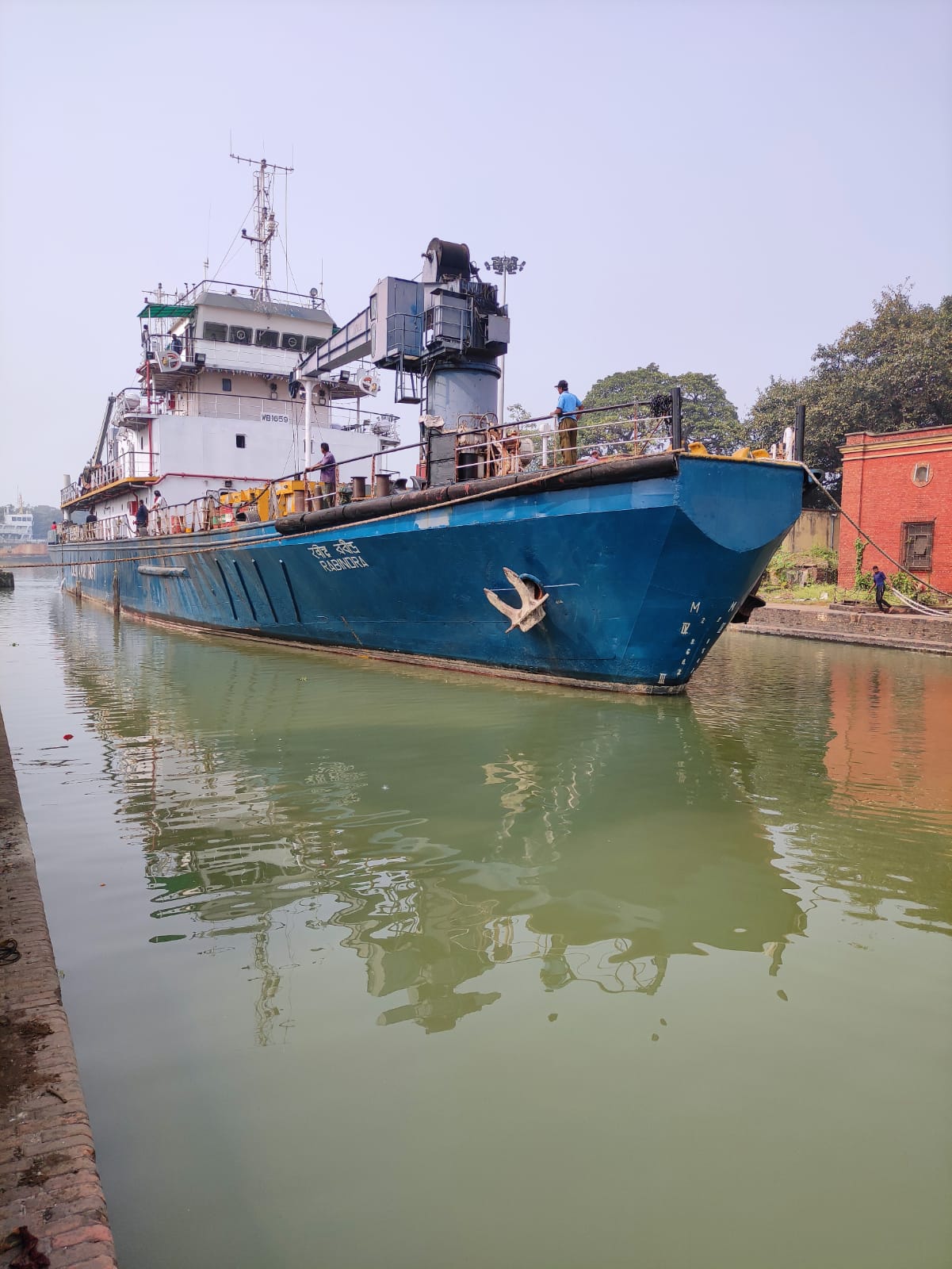 SMPK Vessel DV Rabindra Un-docked from GRSE-KPDD 2 post emergency repairs 22 Dec 22