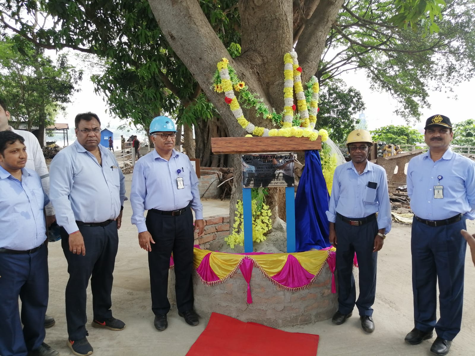 Inauguration of Multipurpose Scrap Yard and Rest Rooms Block for Ship Staff at RBD Unit on 09 May 23
