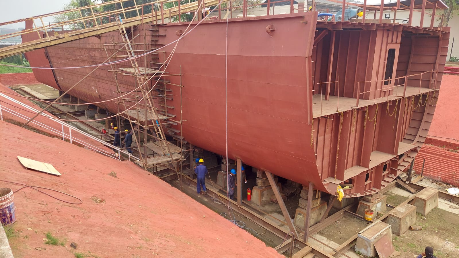 Image 1 - 50% Keel Blocks Lowering achieved for Yard 3033 & 3036 at DD1, RBD on 17 Mar 23
