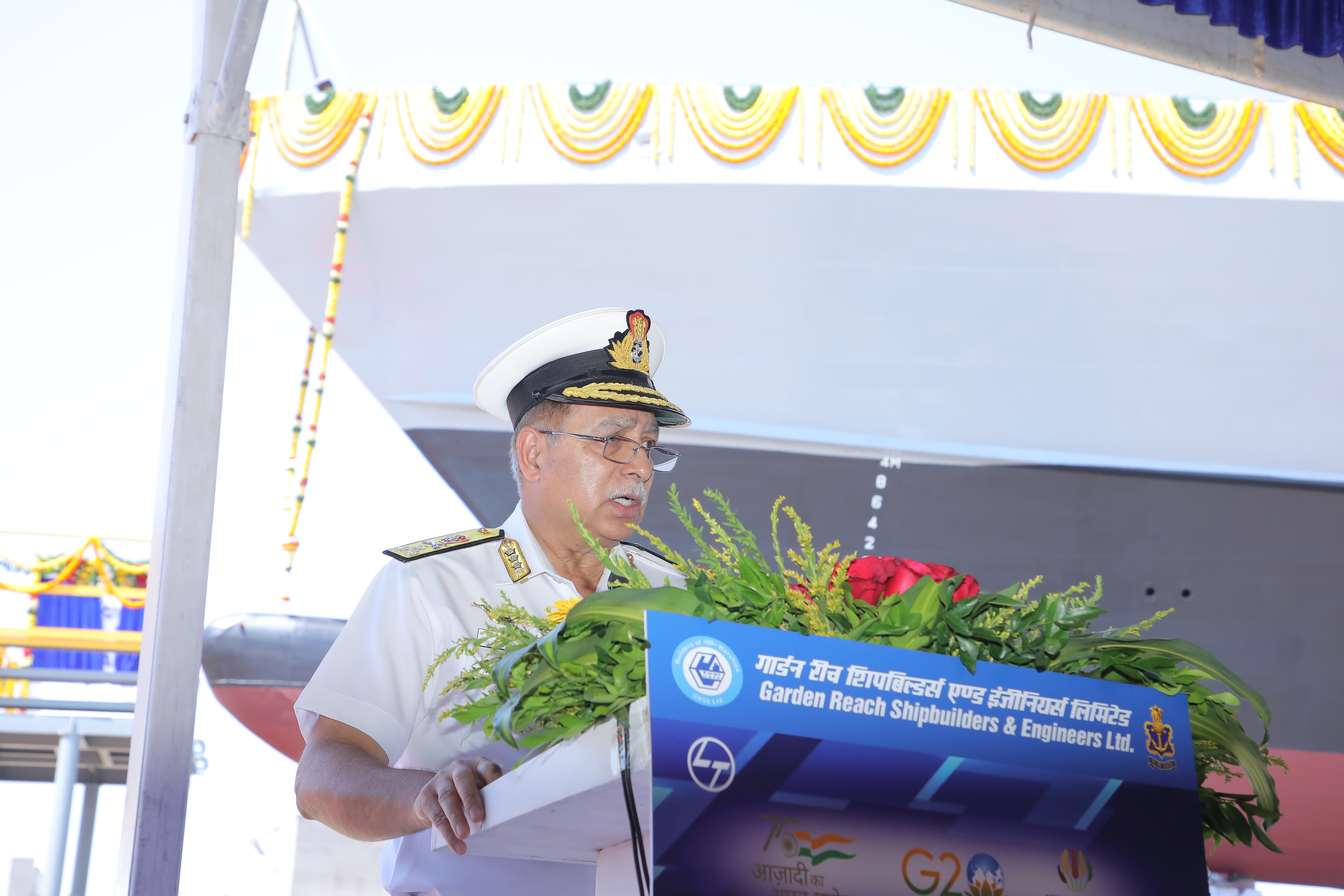 Launch of 4th Survey Vessel (Large) - Yard 3028, 3rd ASWSWC - Yard 3030 & Keel Laying of 7th ASWSWC - Yard 3032 on 13 Jun 23