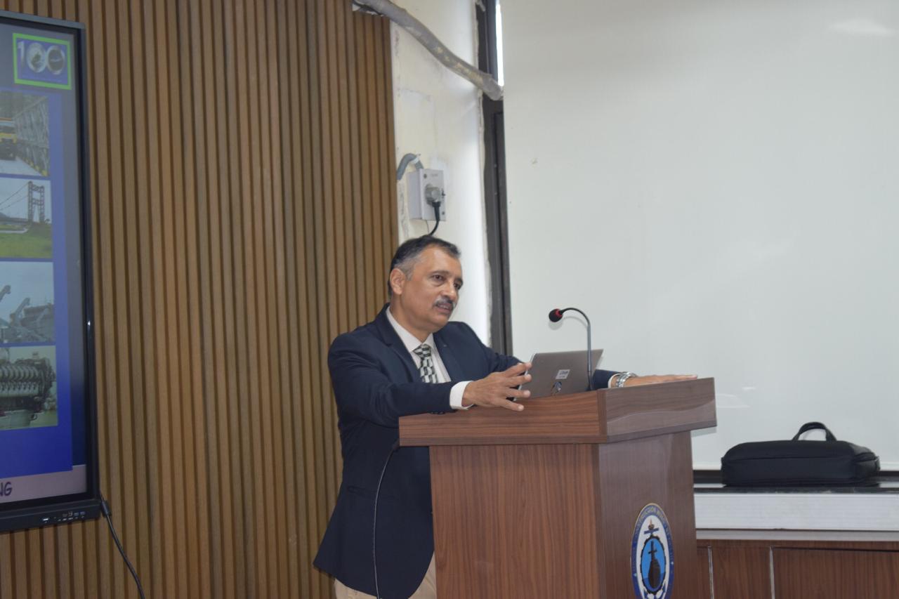 Director (Shipbuilding), GRSE, delivered a lecture titled Shipbuilding Contracts a Shipbuilder's perspective at IIT Delhi on 17 Feb 24