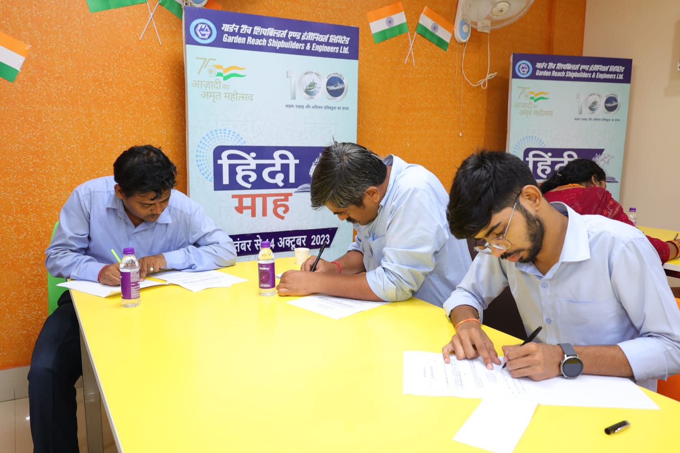 As part of Hindi Month 2023 Celebration, English to Hindi Translation competition organised in GRSE on 21 Sep 23