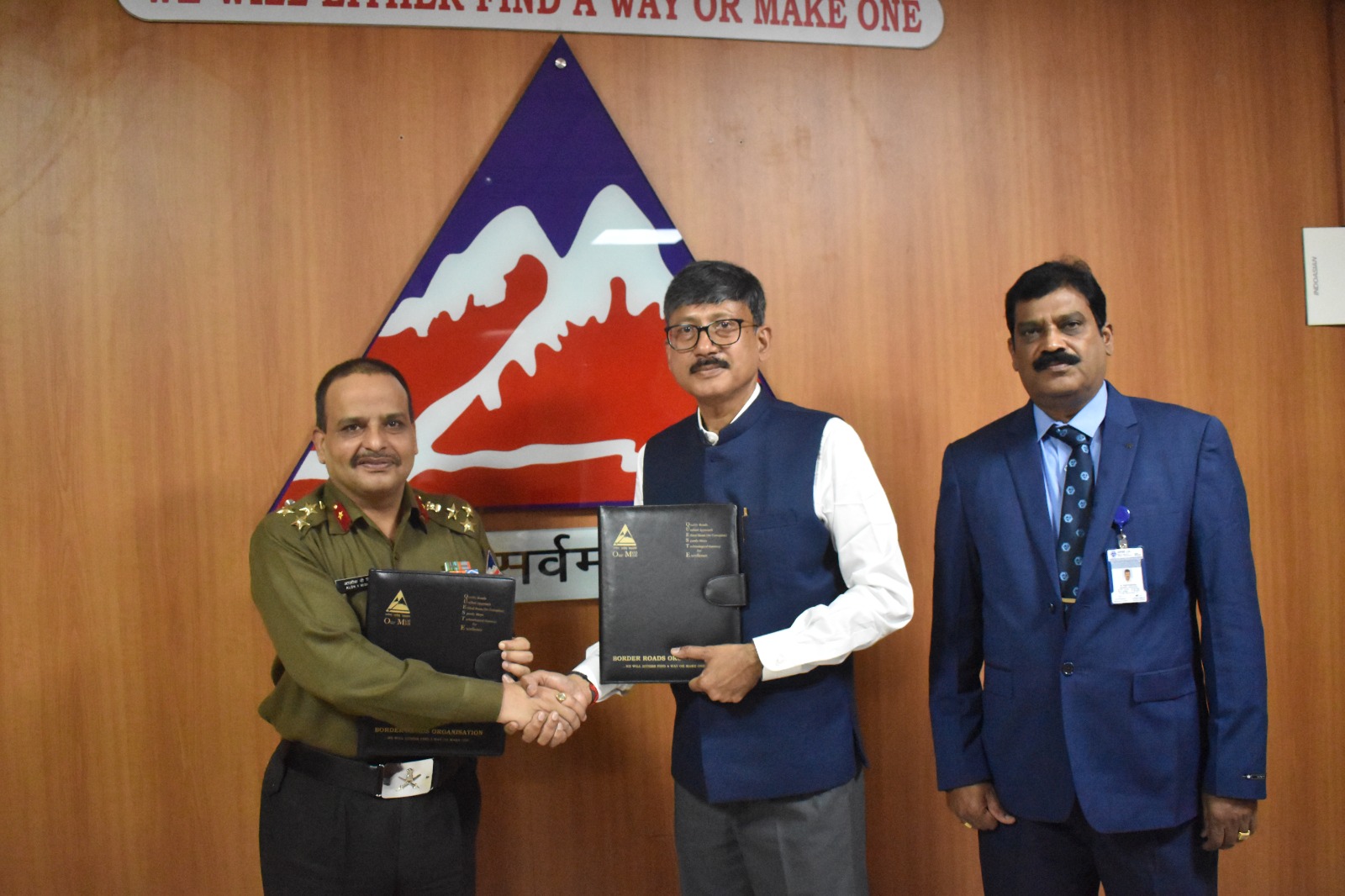 MOU with HQ DGBR for supply of 10 sets of Bailey Suspension Bridges in Disaster Affected Areas of North Sikkim on 20 Nov 23