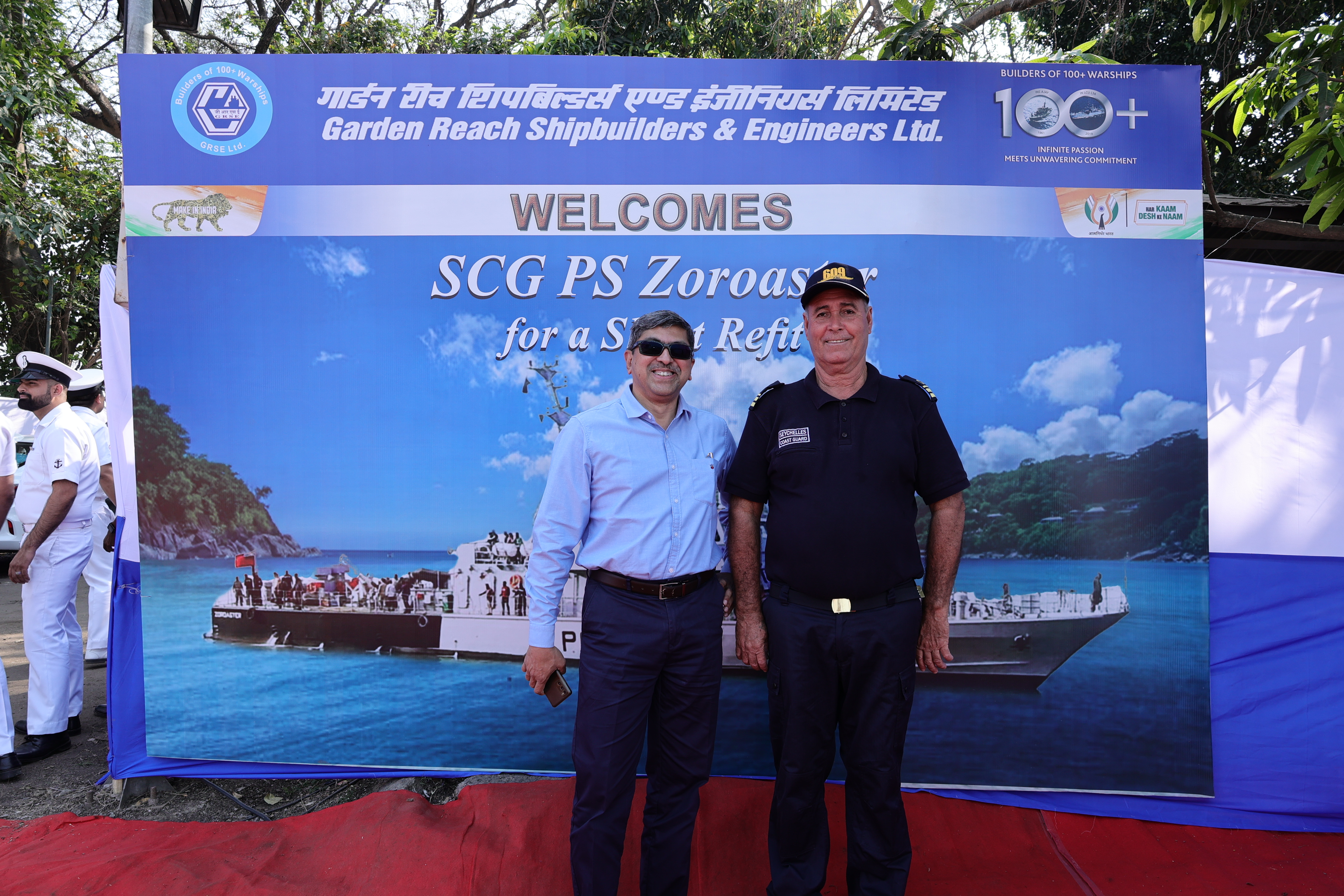 Enhancing Ties with Seychelles, GRSE built SCG PS Zoroaster is back for a 90-Day Short-Refit on 11 Mar 24