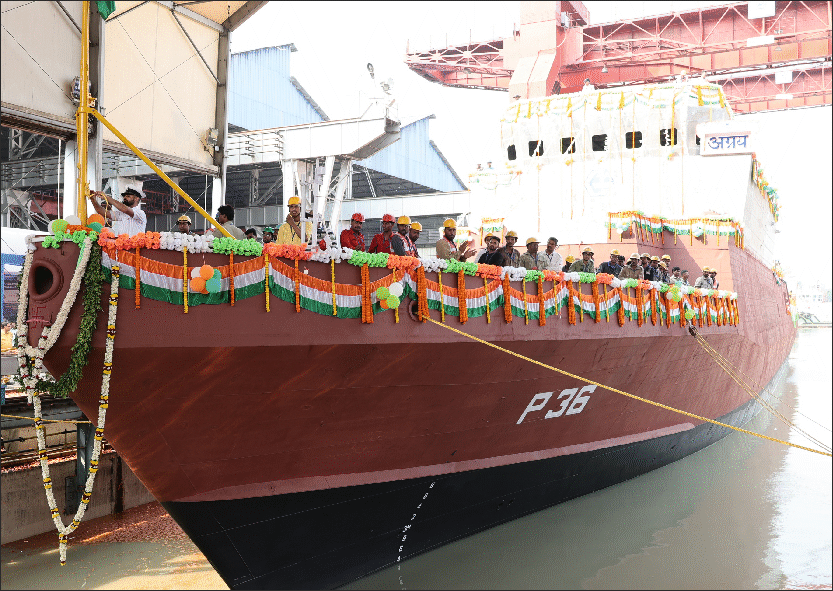Simultaneous Launch of Two ASWSWC Warships for Indian Navy on 13 Mar 24