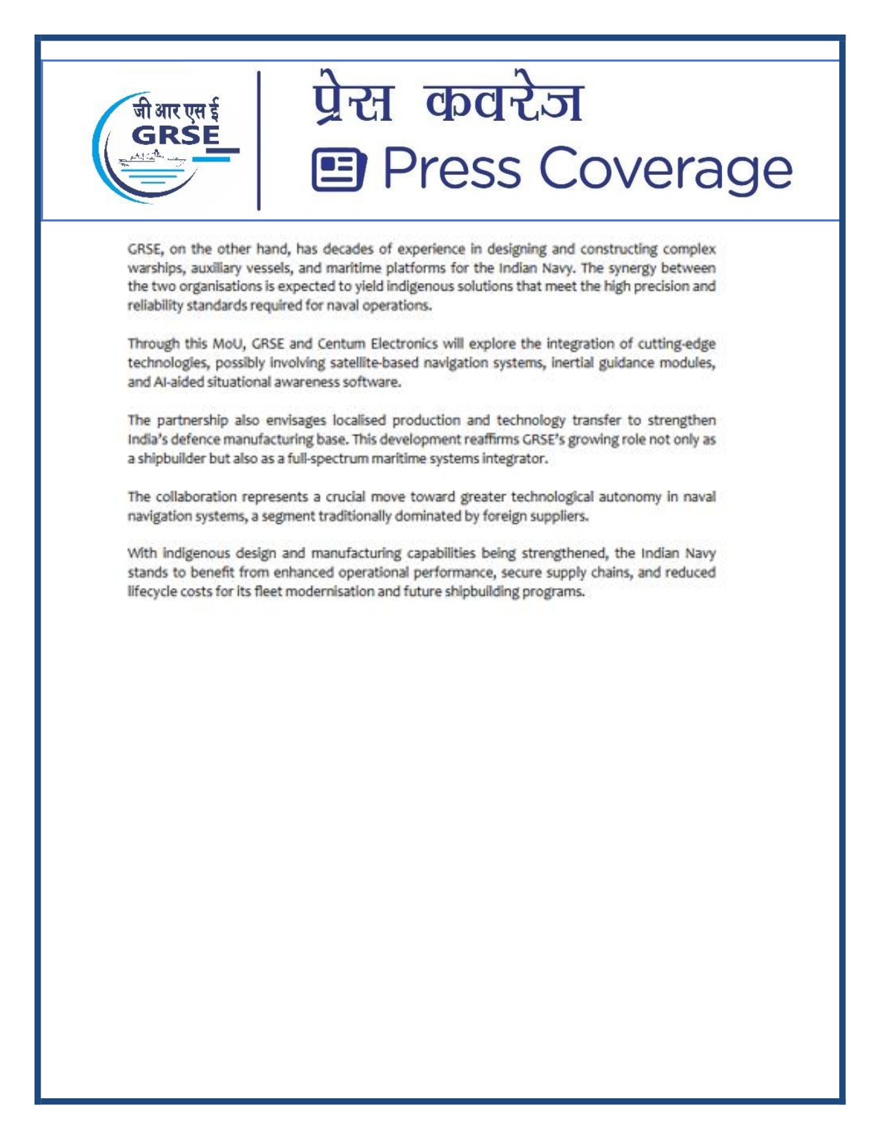 Press Coverage: 20 Oct 25:THE TIMES OF INDIA
