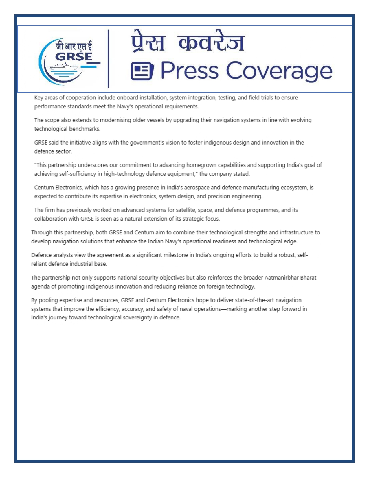 Press Coverage: 20 Oct 25:THE TIMES OF INDIA