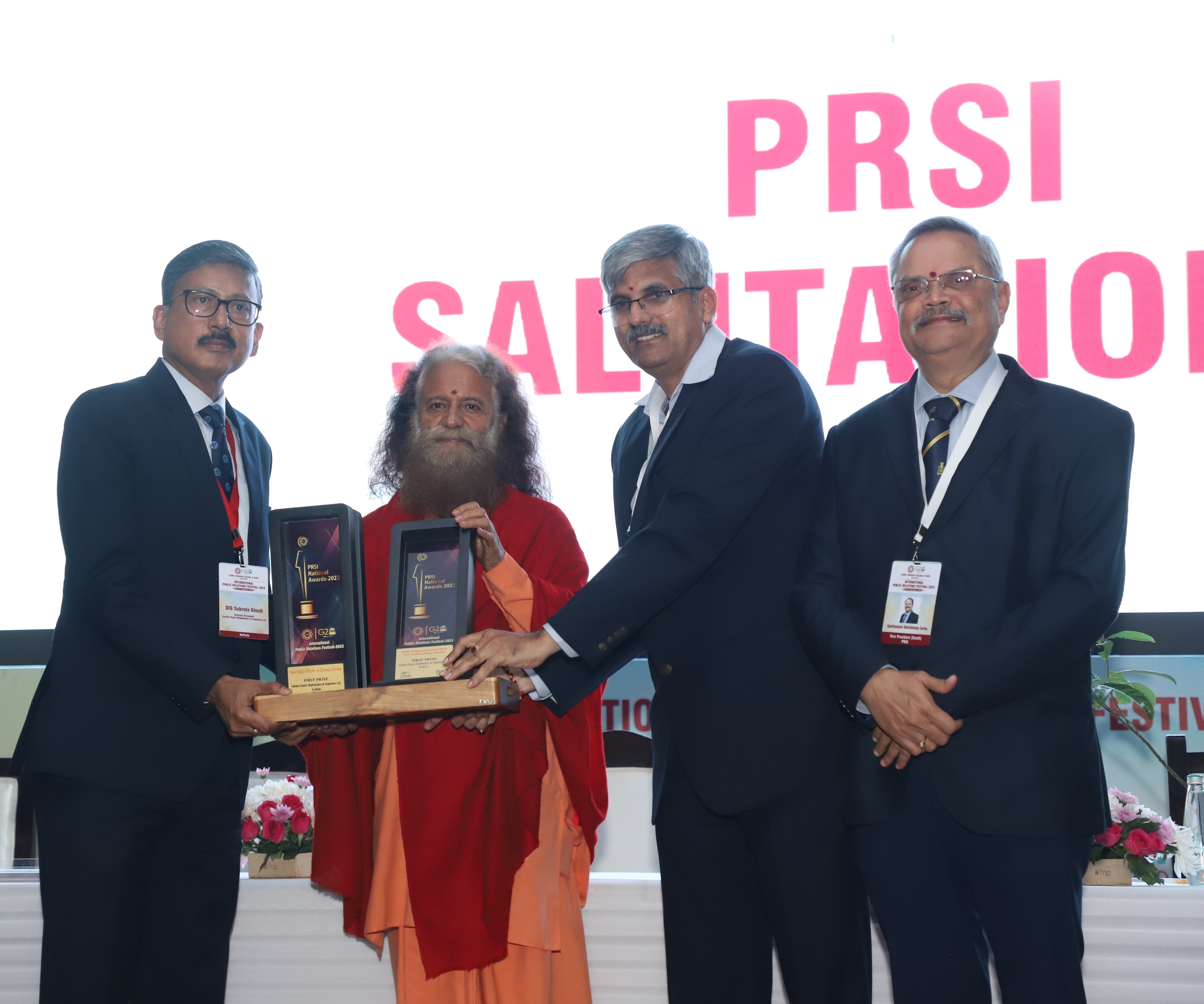 Image 1 - GRSE wins PRSI National Awards 23 in Five Categories - Best Coffee Table Book, Best PSU for CSR, Childcare Project, Best Organisation Effort in Atmanirbhar Bharat & New R&D Efforts on 25 Nov 23